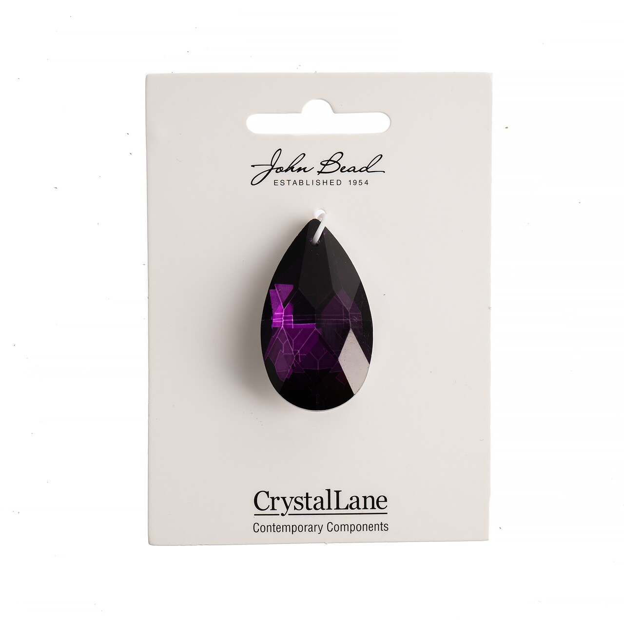 Crystal Lane DIY 22x38mm Teardrop Faceted Crystal Glass Pendants, 1pc